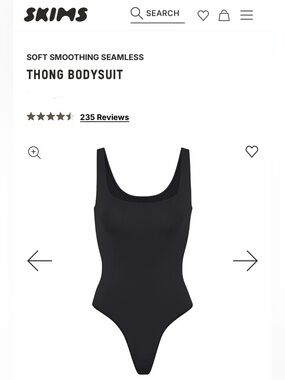 NWT SKIMS Soft Smoothing Seamless Thong Bodysuit